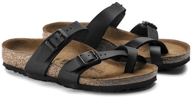 (PS) 버켄스탁 PU 슬라이드 '좁은핏 블랙' '심플 라운드토 편안한 소프트솔 발가락 루프' 1015555 Lookbook (PS) 버켄스탁 PU 슬라이드 '좁은핏 블랙' '심플 라운드토 편안한 소프트솔 발가락 루프' 1015555