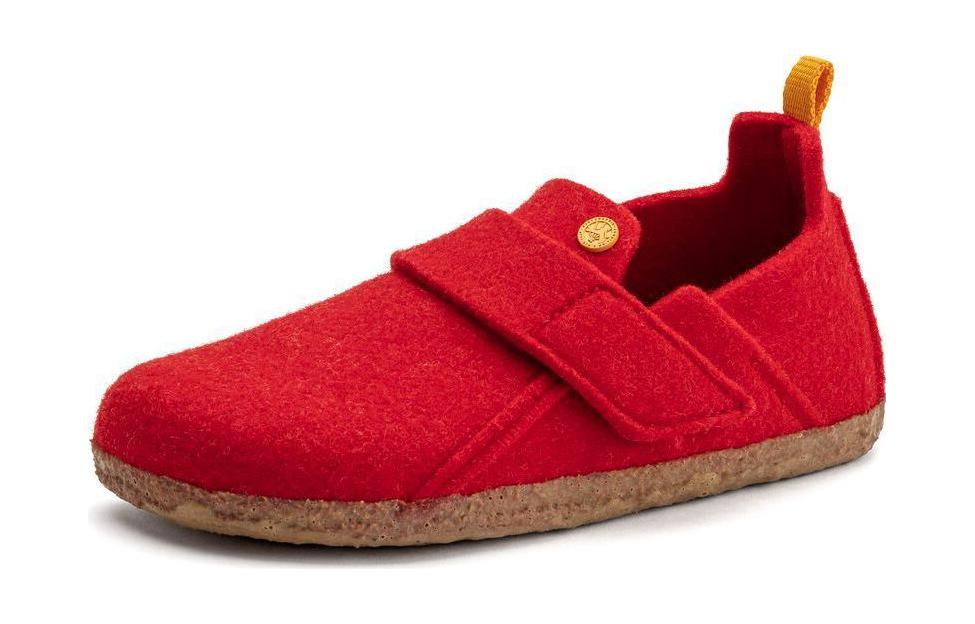 (Preschool) Birkenstock Round Toe Slip-On 'Red Suede' 1023094