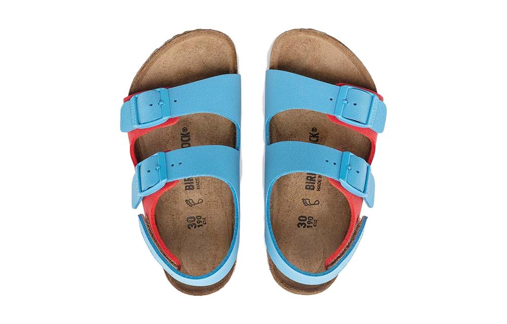 Shop (PS) Sandalia Birkenstock 'Bloque de Color Azul Rojo' 1024366