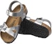 Shop (Preschool) Birkenstock Sandal 'Silver Narrow Edition' 1019201