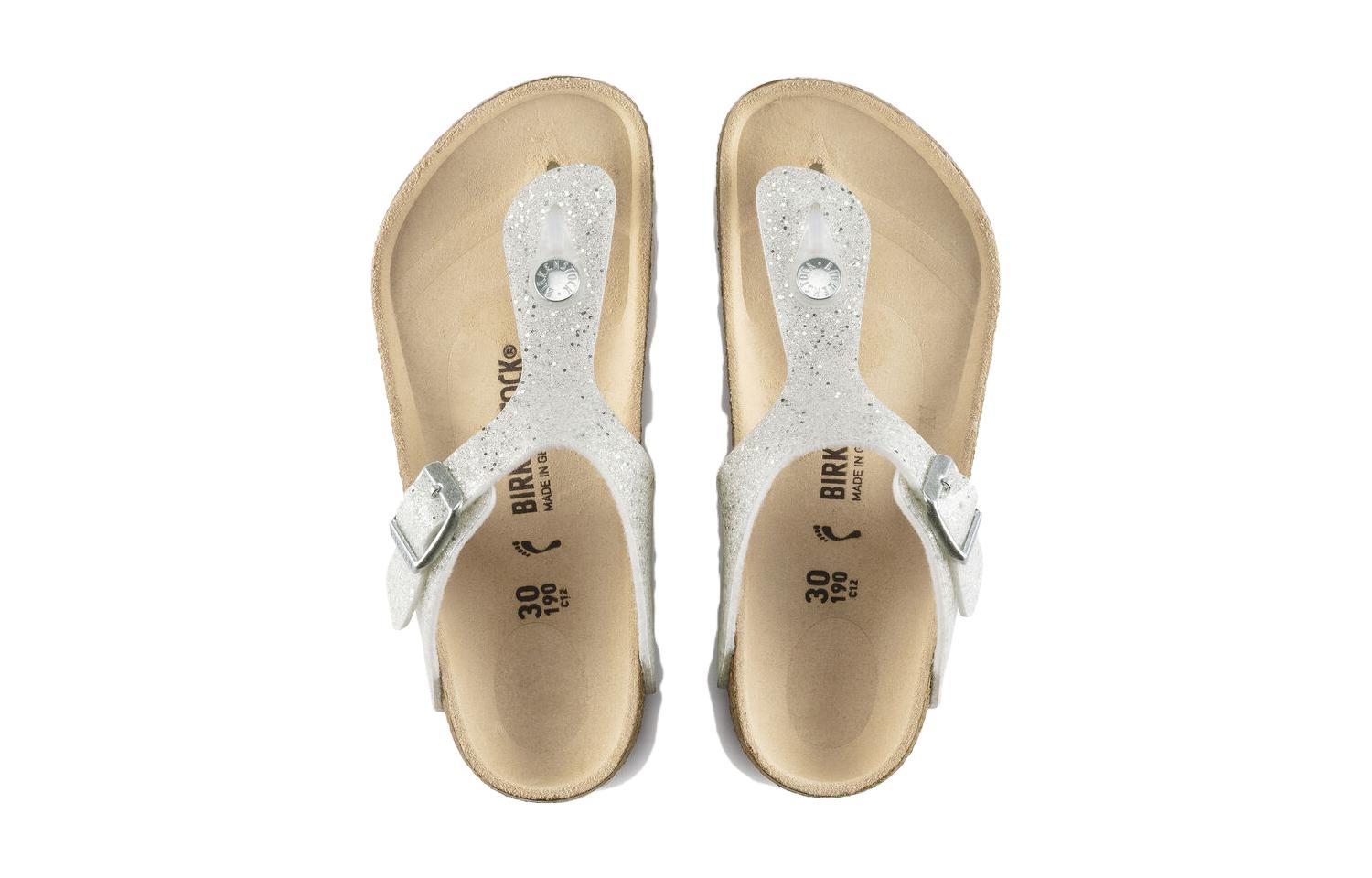 Shop (PS) ビルケンシュトック サンダル 'シルバーホワイト' 1022168