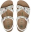 Shop (Preschool) Birkenstock Sandals 'Metal Buckle Muted Green' 1024382
