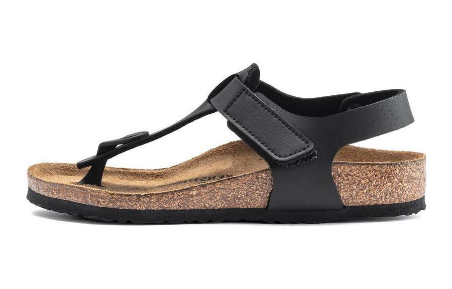 Buy (PS) 勃肯窄版黑色合成皮革舒適涼鞋 1018750