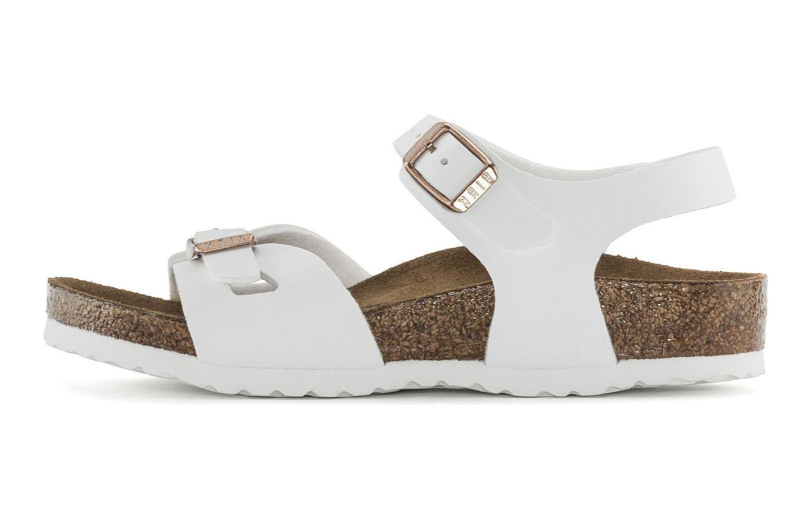 Buy (Preschool) Birkenstock Sandals 'White Buckle Comfort' 1024381