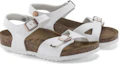 Lookbook (Preschool) Birkenstock Sandals 'White Buckle Comfort' 1024381