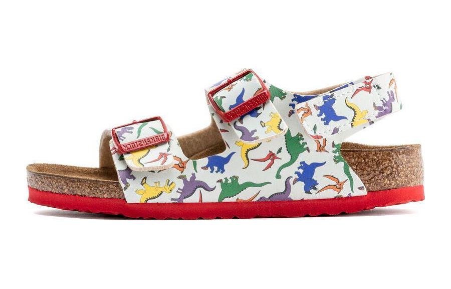 (Preschool) Birkenstock Sandals Narrow 'White Red Buckle' 1021736