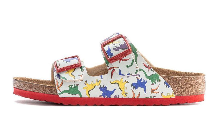 (Preschool) Birkenstock Sandals Narrow 'White Red Buckle' 1023415