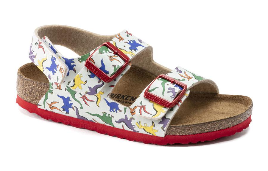 Order (PS) 勃肯窄版凉鞋 '白红搭扣' 1021736