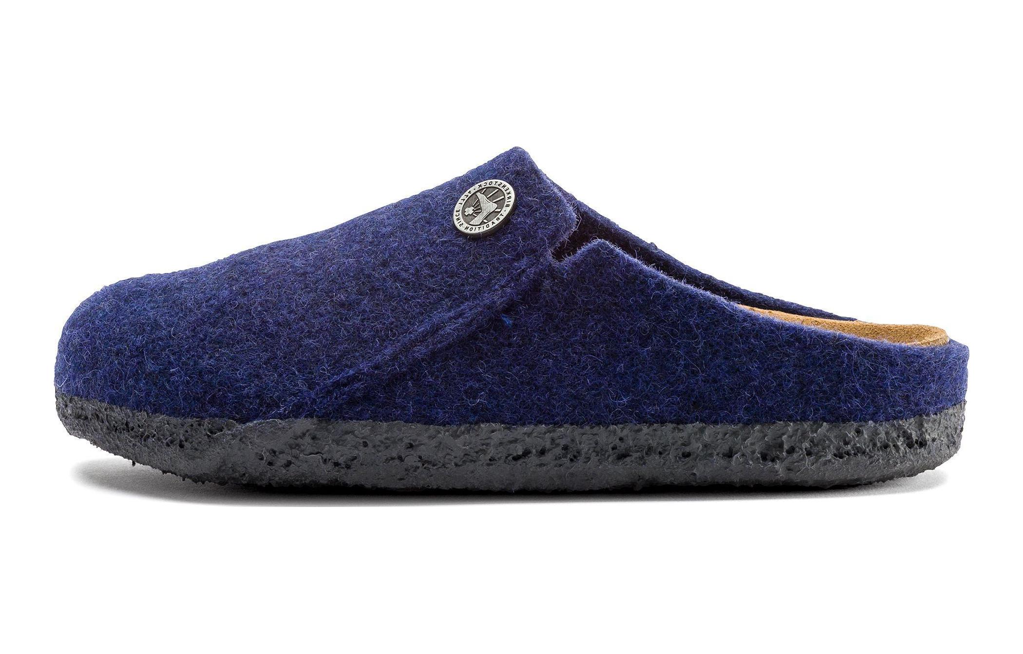 (Preschool) Birkenstock Slipper 'Deep Blue Sheepskin' 1016528