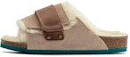Buy (Preschool) Birkenstock Slipper 'Light Brown Fleece Comfort' 1023323