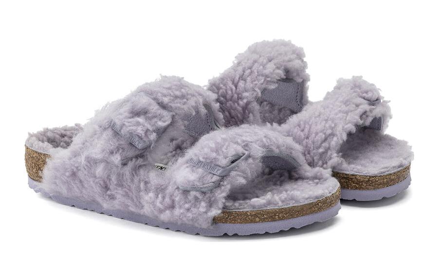 Lookbook (PS) Birkenstock 拖鞋 '薄雾紫羊毛款' 1023314
