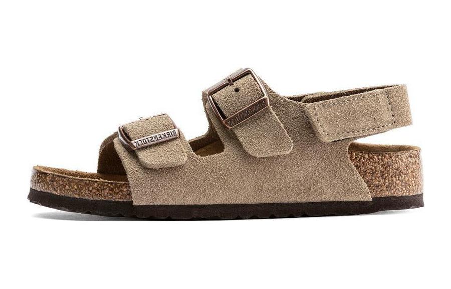 (Preschool) Birkenstock Suede Comfort Buckle 'Grey-Brown' 1021627