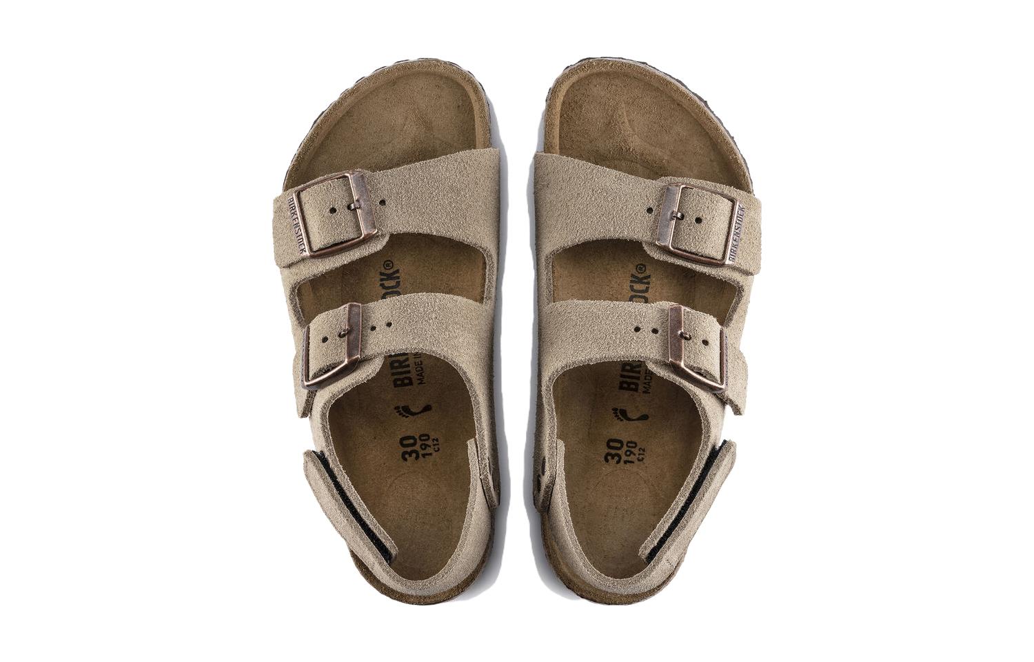 Shop (PS) Birkenstock Suede Comfort Buckle ''Kelabu-Coklat'' 1021627