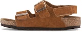 Buy (Preschool) Birkenstock Suede Comfort Buckle Sandals 'Narrow Brown' 1024461