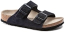 Order (Preschool) Birkenstock Suede Soft Footbed Buckle Slippers 'Midnight Blue Narrow Edition' 1021733