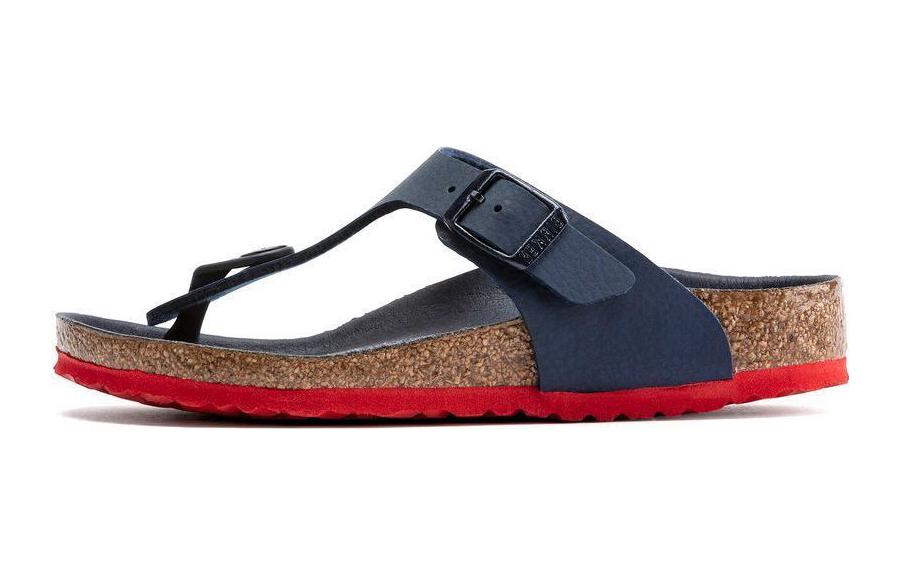 (Preschool) Birkenstock Thong Sandal 'Blue Red Narrow Edition' 1022214