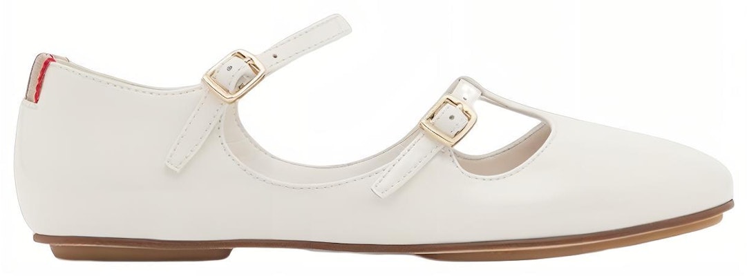 (Preschool) Burberry Ballet Flat 'White Patent Leather with Buckle' 80492061 Order (Preschool) Burberry Ballet Flat 'White Patent Leather with Buckle' 80492061