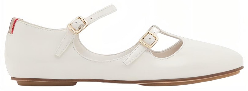 (PS) Burberry 白色漆皮搭扣芭蕾平底鞋 80492061 Order (PS) Burberry 白色漆皮搭扣芭蕾平底鞋 80492061