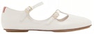 (Preschool) Burberry Ballet Flat 'White Patent Leather with Buckle' 80492061