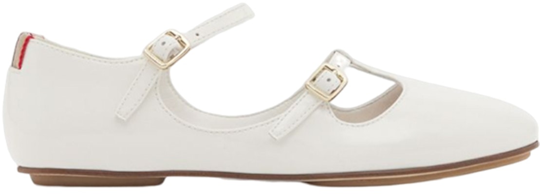 (PS) Burberry Bailarina 'Cuero Blanco Charol con Hebilla' 80492061 Order (PS) Burberry Bailarina 'Cuero Blanco Charol con Hebilla' 80492061