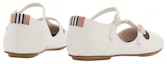 Shop (Preschool) Burberry Ballet Flat 'White Patent Leather with Buckle' 80492061