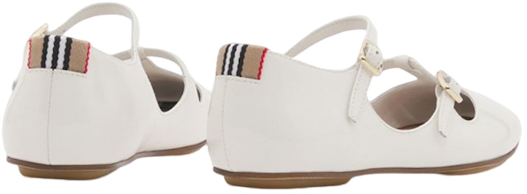 (PS) Burberry Bailarina 'Cuero Blanco Charol con Hebilla' 80492061 Shop (PS) Burberry Bailarina 'Cuero Blanco Charol con Hebilla' 80492061