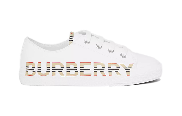 Order (PS) Burberry Cotton Gabardine 'Cetakan Logo Belang - Optic Putih' 80385001