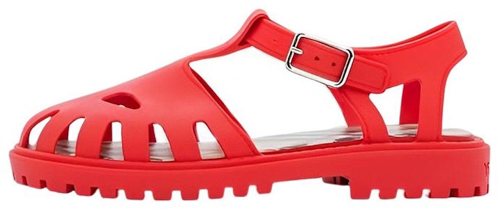 (PS) Burberry 扁平圓頭扣環涼鞋 '時尚紅' 80627201 Buy (PS) Burberry 扁平圓頭扣環涼鞋 '時尚紅' 80627201