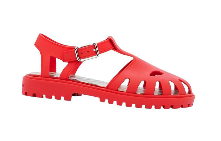Order (PS) Sandal Burberry Flat Round Toe Buckle 'Fashion Red' 80627201