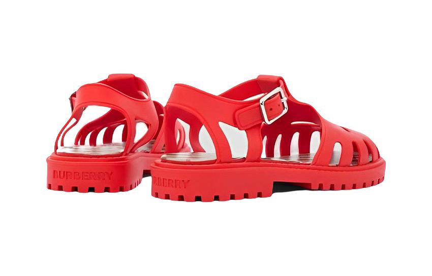 Shop (PS) Sandal Burberry Flat Round Toe Buckle 'Fashion Red' 80627201