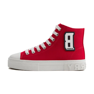(PS) Burberry High-Top Canvas 'Red Casual'