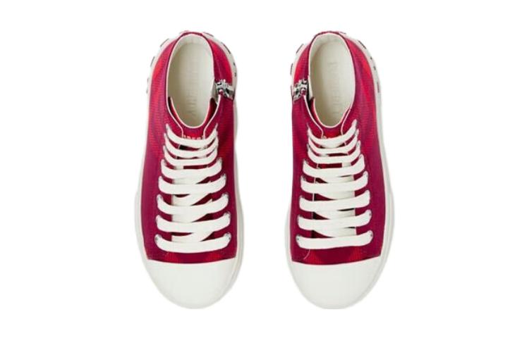 Lookbook (PS) 博柏利高帮帆布鞋“红色休闲” 80693061