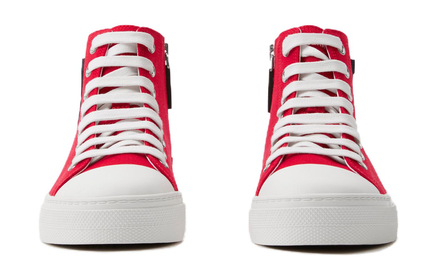 Shop (PS) 博柏利高帮帆布鞋“红色休闲” 80693061