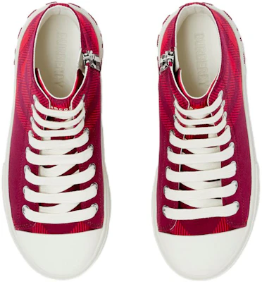 (PS) Sneaker Tinggi Burberry Canvas 'Red Comfort' 80789211 Order (PS) Sneaker Tinggi Burberry Canvas 'Red Comfort' 80789211