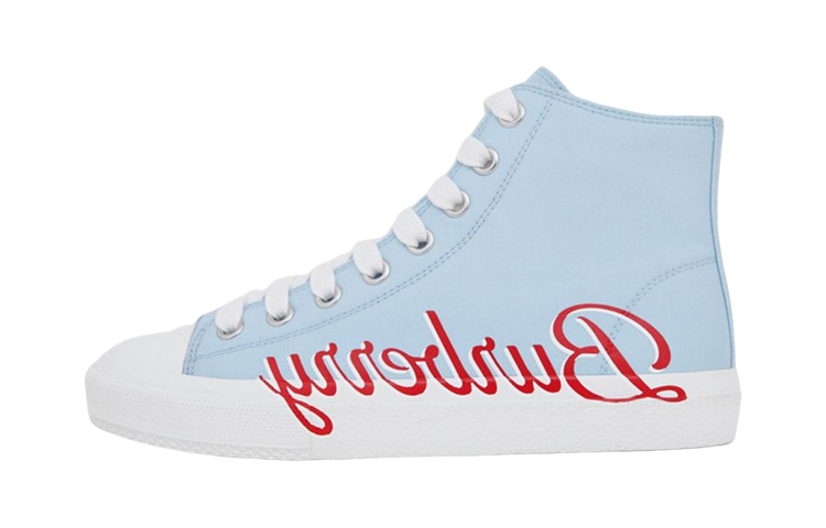 (Preschool) Burberry High-Top Canvas Fashion Sneakers 'Blue Zip' 80627431