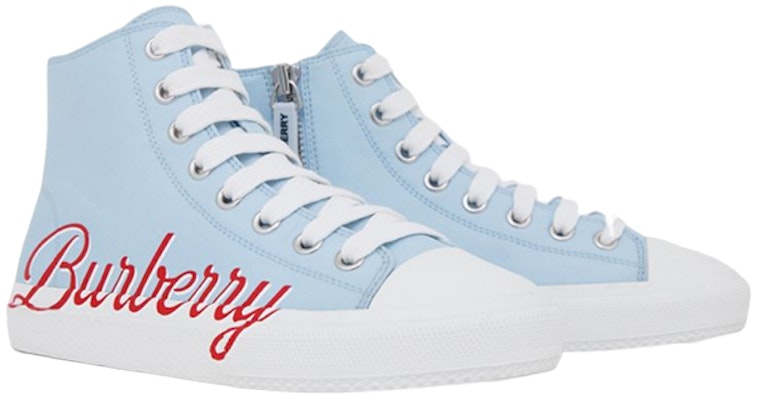 (Preschool) Burberry High-Top Canvas Fashion Sneakers 'Blue Zip' 80627431 Order (Preschool) Burberry High-Top Canvas Fashion Sneakers 'Blue Zip' 80627431
