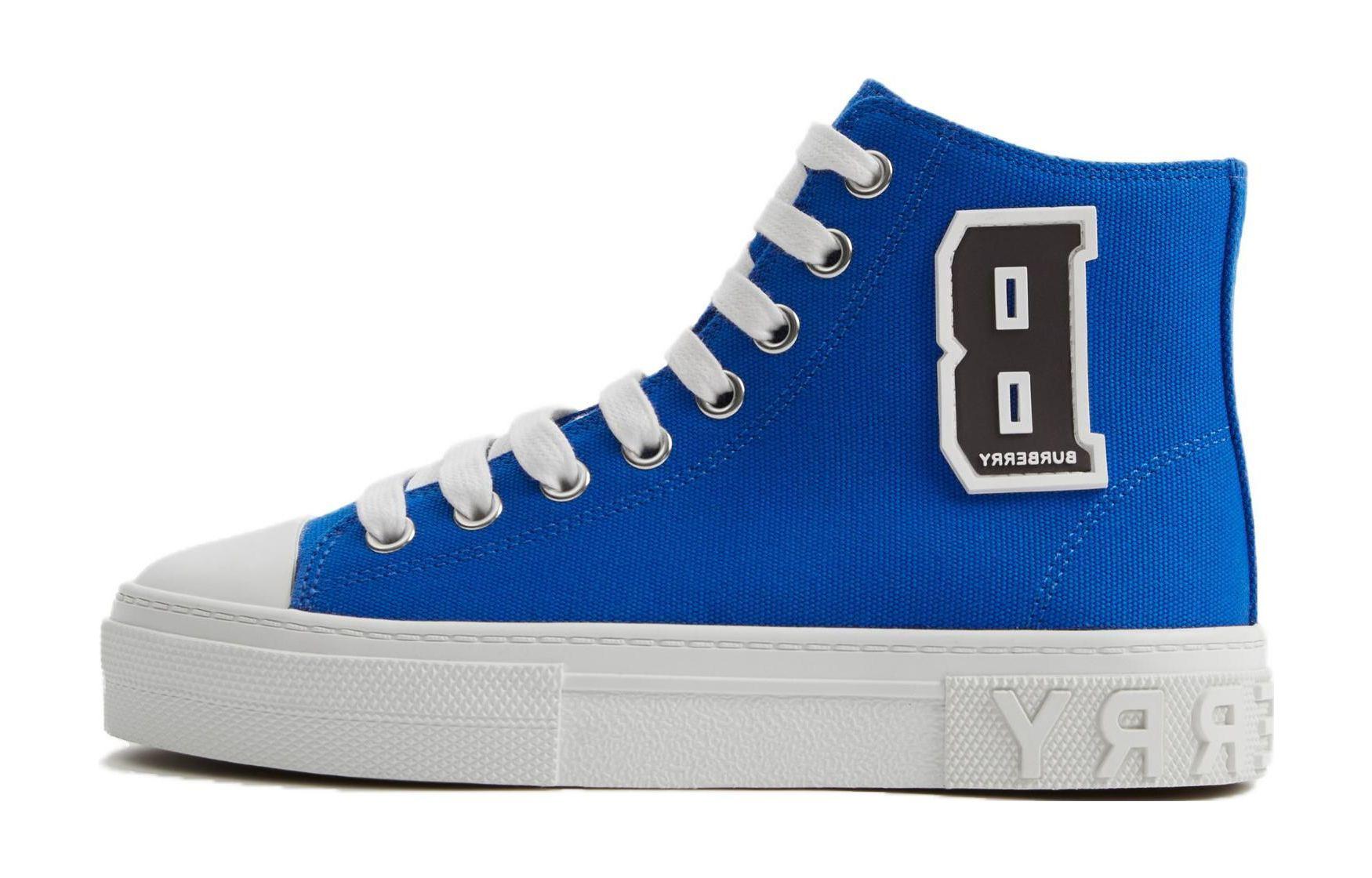 (Preschool) Burberry High-Top Canvas Sneaker 'Blue' 80693101