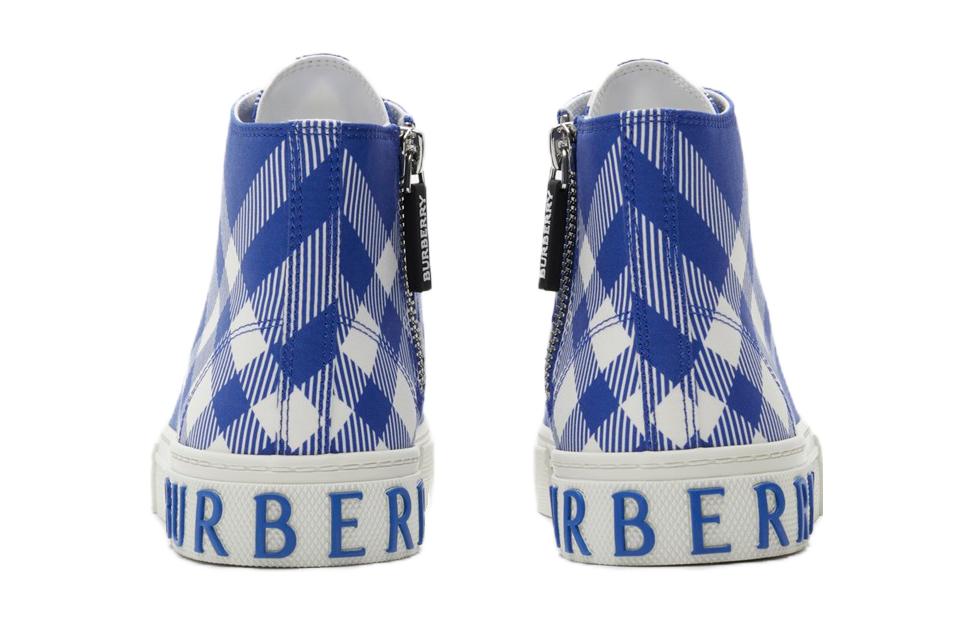 Shop (PS) (未就学児用) バーバリー ハイトップ キャンバス スニーカー 'ブルー' 80789231 80789231