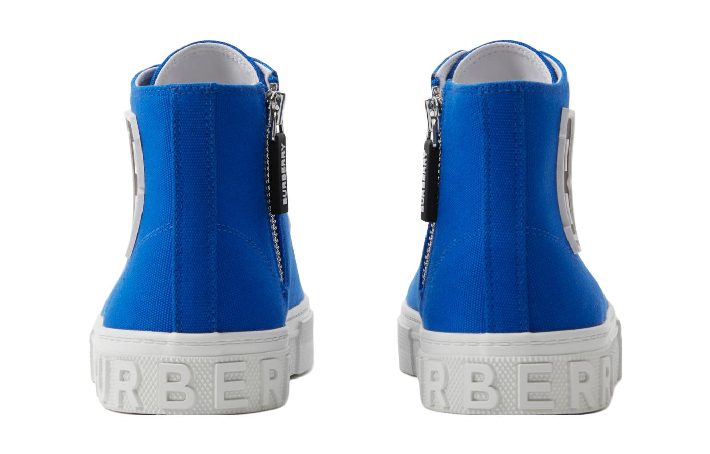 Shop (Preschool) Burberry High-Top Canvas Sneaker 'Blue' 80693101