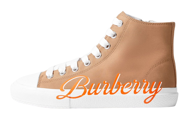 (Preschool) Burberry High-Top Lace-Up Sneakers 'Light Brown Logo' 80627451
