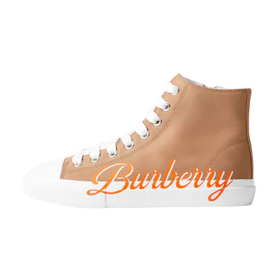 (PS) Burberry High-Top Lace-Up Sneakers 'Light Brown Logo'