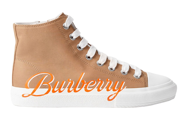 Order (PS) 버버리 하이탑 레이스업 스니커즈 '라이트 브라운 로고' 80627451