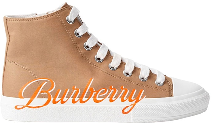 (Preschool) Burberry High-Top Lace-Up Sneakers 'Light Brown Logo' 80627451 Order (Preschool) Burberry High-Top Lace-Up Sneakers 'Light Brown Logo' 80627451