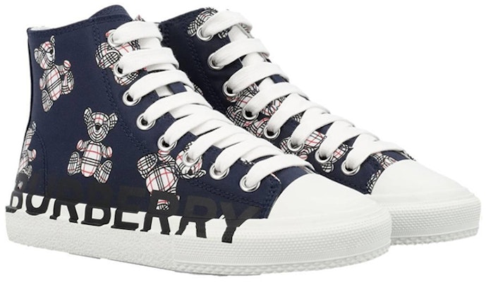(Preschool) Burberry High-Top Sneaker 'Blue White Black' 80545871 Lookbook (Preschool) Burberry High-Top Sneaker 'Blue White Black' 80545871