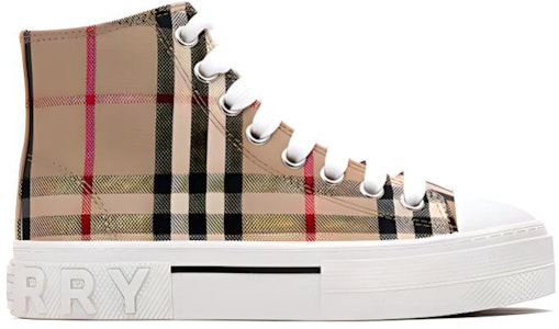 (PS) (學齡前)Burberry高筒運動鞋經典白色棕色款 80665991 80665991 Order (PS) (學齡前)Burberry高筒運動鞋經典白色棕色款 80665991 80665991