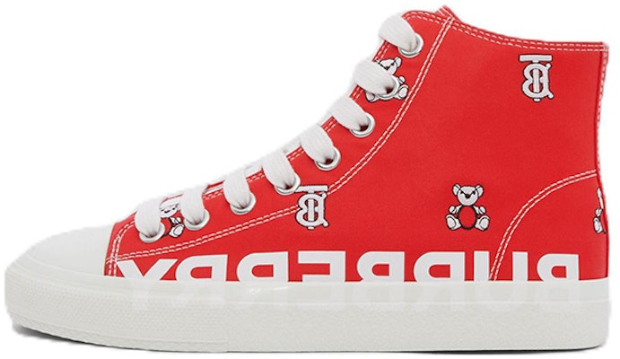 (Preschool) Burberry High-Top Sneakers 'Red & White' 80626831 Buy (Preschool) Burberry High-Top Sneakers 'Red & White' 80626831