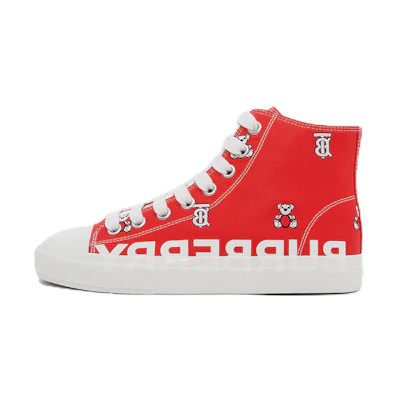(PS) Burberry High-Top Sneakers 'Red & White'
