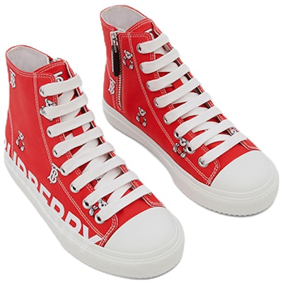 (Preschool) Burberry High-Top Sneakers 'Red & White' 80626831 Shop (Preschool) Burberry High-Top Sneakers 'Red & White' 80626831