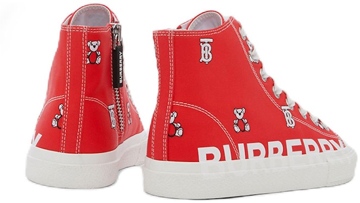 (Preschool) Burberry High-Top Sneakers 'Red & White' 80626831 Purchase (Preschool) Burberry High-Top Sneakers 'Red & White' 80626831
