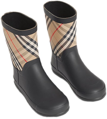 (Preschool) Burberry House Check Rubber Rain Boots 'Classic Beige' 80308471 Lookbook (Preschool) Burberry House Check Rubber Rain Boots 'Classic Beige' 80308471